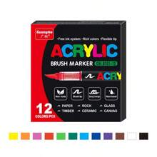 1 Stück Flüssigacryl Markerstift, weiche Spitze, drucklos, Zeichnen für Studenten, farbiger Marker, Graffiti, geschichtete Farben, DIY Kunstpinsel