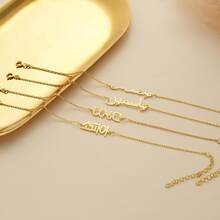 Vòng tay vàng khắc chữ Ả Rập theo yêu cầu, Vòng tay vàng khắc tên, Vòng tay dây chuyền vàng, Vòng tay tinh tế cá nhân hóa, Vòng tay cho nữ, Quà tặng vòng tay, Vàng, Phong cách, Nhiều màu sắc, Cổ điển, Đơn giản, Unisex, Thường ngày, Dễ thương, Tùy chỉnh, Bạn trai, Bạn gái, Bố, Mẹ, Gia đình, Bạn bè, Dành cho kỷ niệm, Sinh nhật, Tốt nghiệp - Nhiều màu - Xem 9