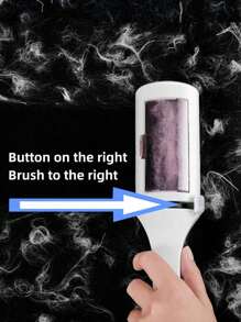 1pc Portable Lint Roller For Clothes, Static Brush And Dry Cleaning Sticky Hair Remover