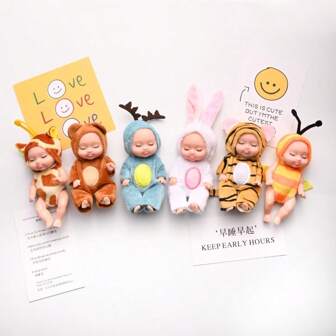 Cartoon Sleep Doll Refrigerator Sticker Refrigerator Cute 3D Doll Doll Refrigerator Magnetic Sticker For Home Use