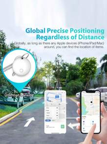Localisateur Apple AirTag - Parfait pour la sécurité des personnes âgées, la gestion des portefeuilles/clés ou le suivi des animaux de compagnie. Profitez d'un suivi GPS mondial précis, emballé dans un boîtier compact avec une protection puissante. Ne perdez jamais vos proches ou vos objets importants (compatible avec les smartphones Apple)