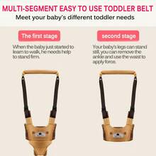 Mochila arnés de seguridad para caminar del bebé - Asistente de seguridad ajustable para ayudar a caminar con alas de asa y cinturón protector - Ideal para que los niños pequeños aprendan a caminar y exploren de forma independiente - Amarillo - Ver 2