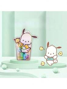 Sanrio 1 szt. Uroczy piesek Pacha, okrągłe, Hello Kitty, świąteczne dekoracje powietrzne, 20 sztuk, w tym stanowisko do pompowania, dekoracja urodzinowa, artykuły na imprezy tematyczne, świąteczne wypełniacze skarpet, upominki na imprezę halloweenową, torby na prezenty urodzinowe, walentynkowe niespodzianki, torby na psikusy lub smakołyki, prezenty dla tajnego Mikołaja, upominki na prysznic, zestawy powitalne na wesele