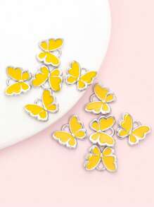 10pcs Cute Vibrant Candy Color Butterfly Charms - Perfect For Girls Jewelry Making, Fashion Necklace, Bracelet, Earrings, Keychain, Phone Chain & & Other Hanging Decorations DIY Multicolor Butterfly-Shaped Accessories - Ideal For Spring Summer Dressing Accessory