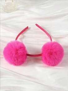 1pc Girls Pompom Decor Cute Headband For Party