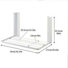 洗濯機 折り畳み マグネット ホワイト ブラック 収納 洗濯機横マグネット ラック タオルラック ランドリー 洗面所 棚 スリム シンプル おしゃれ コンパクト - ホワイト - チェックする 4