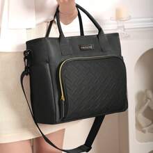1pc Large-Capacity Insulated Lunch Bag Outdoor Picnic Bag, Multi-Function Refrigerated Bag With Detachable Shoulder Strap And Side Pockets, Reusable, For Carrying Meals, Suitable For Picnics, Office Workers, Camping, School, Leakproof Freezable Cooler Bag School Organizer Bags Teacher Storage Bags Classroom Organizer Bags Woman Lunch Box Bag For Women Ladies School Supplies Stuff Accessoriesback To School School Stuff Bag For School Lunch Bag For Women Picnic Accessories