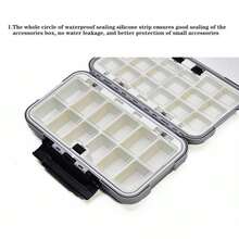 YIRUMEI Waterproof Fishing Tackle Box Fishing Accessories Tool Storage Box Fish Hook Lure Fake Bait Boxes For Carp Fishing Goods - Grey - View 6