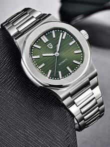 Reloj original para hombres PAGANI DESIGN Retro Clásico Azul Acero inoxidable Cristal de zafiro Resistente al agua Reloj luminoso para hombre PD-1728 - Unitalla - Ver 8