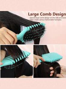 Lược định hình tóc xoăn, Lược chải tóc xoăn, Lược tạo kiểu tóc xoăn, Dùng để chải và định hình tóc xoăn cho nam và nữ để giảm kéo - Nhiều màu - Xem 6