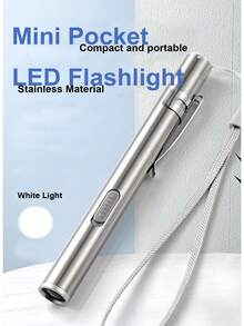 1 件 USB 可充电迷你袖珍 LED 手电筒 - 便携式笔形手电筒，适合户外和应急使用、露营配件