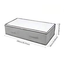 Fabric Foldable Storage Bags For Household, Clothes Blanket Organizer Box With Transparent Window, Durable Material For Sweaters, Jackets, T-Shirts, Blankets