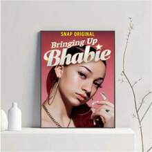 1 件可选框架海报墙艺术流行说唱歌手 B-Bhad B-Bhabie 海报高清海报家庭房间酒吧咖啡厅装饰艺术墙壁画图片 - 彩色 - 查看 16