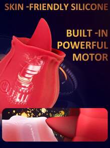 1pc Clitoral Licking Tongue Rose Sex Toy Vibrator Stimulator For Women, Vibrating Rose Adult Women Couples Sex Toys With 10 Modes, Female Mini Clitoris Nipple Vibrator For Woman Her Pleasure - Clitoris Vagina Pussy Pump Tongue Vibrators For Women Quick Sexual Pleasure, Female Couple Sex Toy & Games