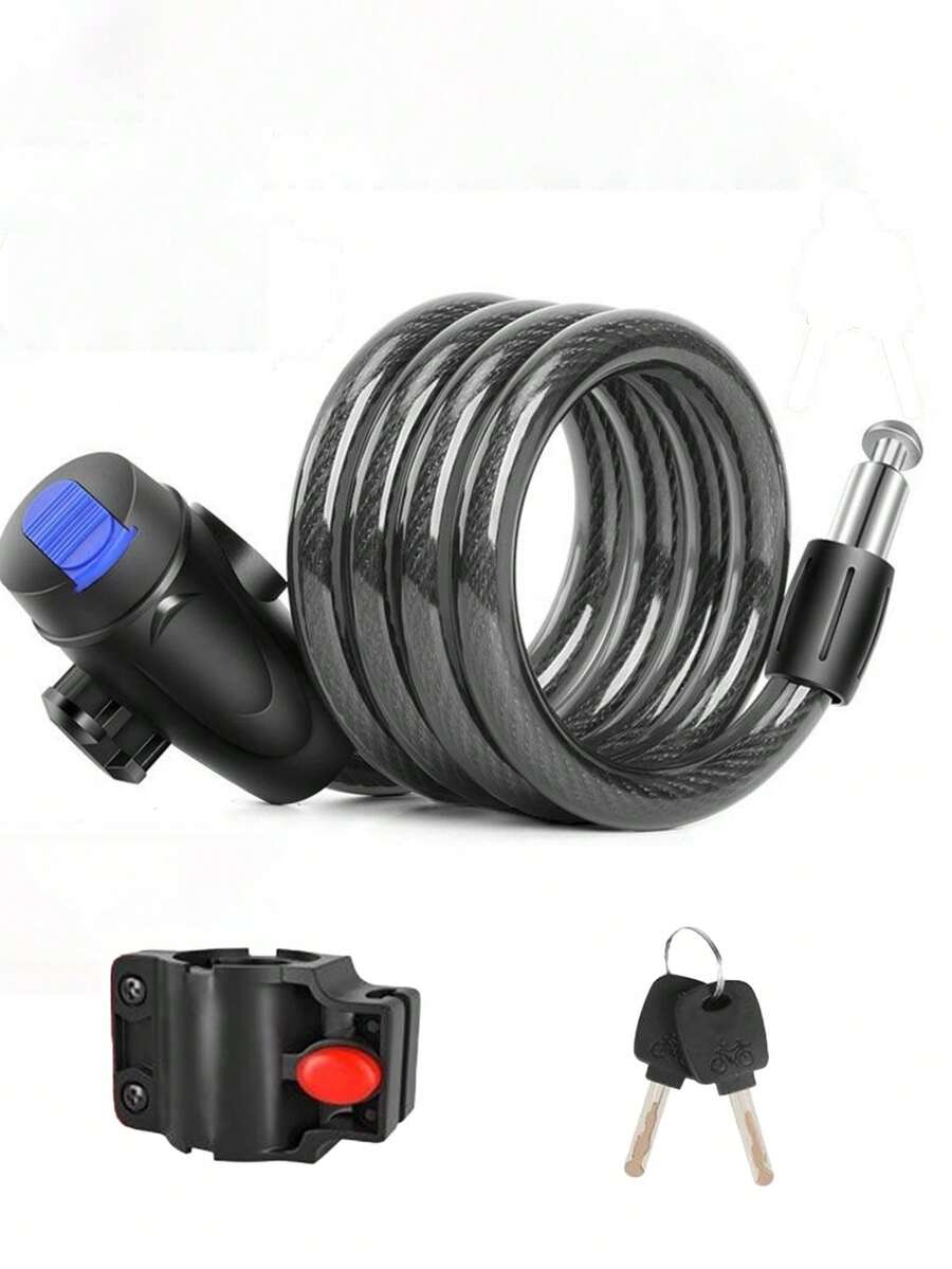 1pc Bike Lock With Key, Leather Band, Anti-Theft Lock For Bicycle ...
