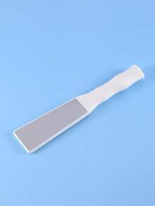 Multifunctional Double-Sided Stainless Steel Foot File, Callus Remover, Dead Skin Scraper With Bamboo Textured Non-Slip Plastic Handle, Foot Care Tool - White - View 6