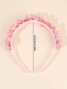 1 Pieza Bandas de Pelo de Tela Rosa para Niñas, Diadema con Flor para Niñas, Accesorios de Pelo Lindos para Regalos de Fiesta de Niña - diadema - Ver 7