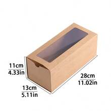 2pcs/4pcs Simple Ins Style Cake Boxes With Transparent Window & Drawer, Cake Roll Towel Packaging Bakery Dessert Boxes, Gifts & Takeout Boxes For Dessert Shop, Birthday Gifts, Large Capacity - Multicolor - View 11
