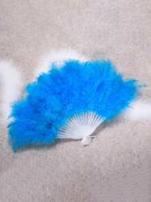 There Are Eight Colors To Choose From - Elegant Solid Color Feather Folding Fan, Women's Photo Prop, High-End Art Piece, Princess Role-Playing Prop, And Hand Fan.