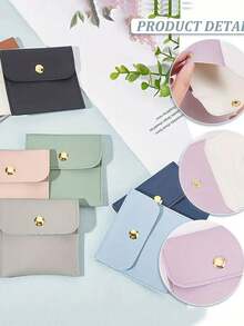 1pc/2pcs Random Color Portable Jewelry Storage Bag Back To School - Multicolor - View 10