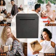 1pc 4.72 Inch Blue Stainless Steel Piggy Bank - Secure Budgeting And Saving Solution With Break-To-Access Design - Office Storage Supplies For Adults