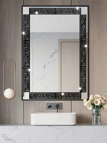 10 piezas de Pegatinas de Espejo DIY, Calcomanías de Pared Autoadhesivas Removibles, Patrón Geométrico de Llave Griega, Adecuado para Decoración del Hogar, Estudio de Arte, Fondo de Dormitorio - Multicolor - Ver 6