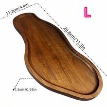 Bandeja con forma de cacahuete de madera de paulownia estilo granero, bandeja de madera natural multiusos, apta para aperitivos, pan, pasteles, postres, café, frutas, decoración de mesa de café, utensilios de cocina, excelente para cumpleaños, fiestas, bodas