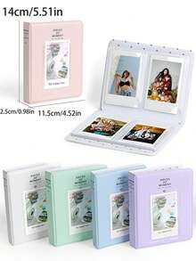 3-In-1 Compatible Mini 12 Photo Transparent Storage Case, Crystal Case, Neck Strap, Stickers With 3-Inch Photo Album
