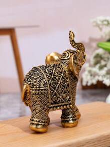 1pc, Auspicious Sacred Elephant Statue Ornaments Feng Shui Elephant Ornaments Home Decoration Rich Elephant Ornaments,Resin Decorative Crafts, The Best Object For Creative People To Design Home Decoration, Are Used For Home Desktop Decorations, Gifts For Classmates, Friends And Family, And Birthday Gifts.Room Decor, Home Decor, Birthdaydecor,Kitchen,Wedding, Bedroom Decor, Livingroom Decor, Gift, Party Decor, Gardendecor