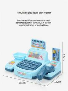儿童超市电子收银机玩具套装，包含扫描仪、硬币、模拟结账场景、适合男孩和女孩的角色扮演互动游戏，完美的生日或圣诞节礼物，随机配件款式 - 彩色 - 查看 11