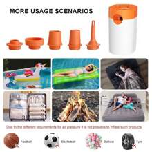 Mini bomba de ar para infláveis, bombas de ar elétricas alimentadas por bateria AA para inflar e desinflar colchões de ar, cama de ar, boia de natação, bolsa de armazenamento a vácuo, flutuador de piscina