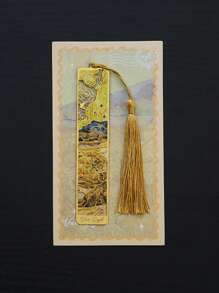 1 Metal Bookmark With Tassels, Gold Hollow Bookmark, Van Gogh Oil Painting Themed Bookmark, Reading Accessory Gift, Suitable For Book Lovers, Writers, Readers, Students, Teenagers, Men, Women, And Adults. This Is The Perfect Gift For Family Or Friends. Back To School Supplies