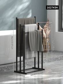 1pc 3-Layer Independent Towel Rack, Easy To Install, Space Saving, Suitable For Storing Towels, Towels, Blankets By The Bathroom Or Bathtub, And Can Also Be Used As A Drying Rack, Bathroom Storage Rack, And Storage Rack