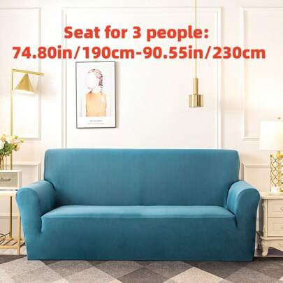 1pc Home Use Solid Milk Silk Fabric Elasticity Sofa Cover For Four Seasons Anti-Dirt Protection For Pets