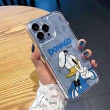 1件可爱唐老鸭手机壳卡通公主兼容苹果16Promax手机壳iPhone15Plus兼容苹果16promax手机壳加厚Iphone15透明壳2护眼硅胶软壳 - 彩色 - 查看 3