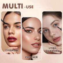 1pc Dual-Ended Eyebrow Pencil With Brush, Waterproof And Sweat-Proof, Smudge-Proof And Transfer-Proof