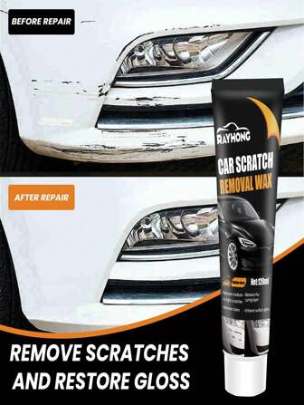 rayhong 汽车划痕修复蜡，汽车划痕去除剂，抛光漆面划痕修复蜡，车漆保护抛光防刮保养。它可以修复汽车表面的划痕、日晒损伤和指甲痕迹，清洁汽车表面的氧化层和污渍，恢复汽车光泽，并允许您在家中DIY修复汽车上的各种划痕，节省成本。