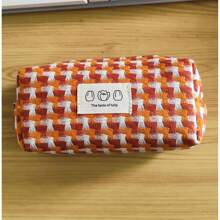 Japanese-Style Woven Pencil Case Bag Makeup Bag Storage Bag-Minimalist Large Capacity Stationery Organizer, Back To School