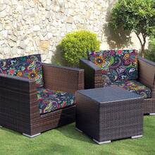 1 vỏ đệm ghế sofa ngoài trời in họa tiết, vỏ bọc ghế sofa đàn hồi, vỏ đệm ghế linh hoạt, bảo vệ đồ đạc cho hiên nhà, sân vườn - Nhiều màu - Xem 6