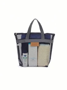 Shower Caddy Portable - Mesh Shower Caddy Bag Clear Bag, Wash Bag Toiletries Bag Basket Tote Tote Bag Durable Clear Bag, Wash Bag Toiletries Bag, Cosmetic Bag, For College Dorm Room Bathroom Gym Camp Quick Dry Shower Bags For Women Men With Hoo Graduation