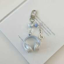 1 Móc khóa tai nghe màu gradient dành cho người yêu âm nhạc Unisex, phụ kiện đa năng theo chủ đề âm nhạc cho điện thoại, ba lô, quà tặng lễ hội âm nhạc - Nhiều màu - Xem 4