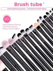 33pcs Makeup Brush Set, Includes: 1pc Makeup Bag, 20pcs Makeup Brushes, 6pcs Makeup Sponges, 6pcs Makeup Puffs, Cosmetic Storage Bag, Large Capacity Makeup Bag, Portable Toiletry Makeup Bag, Makeup Organizer Bag, Makeup Travel Bag, Suitable For Makeup