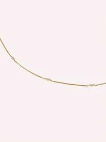 Pulsera minimalista de cadena de plata de ley 925 con circonia cúbica, de estilo casual y elegante, para uso diario de mujeres