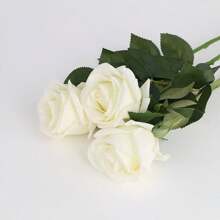 1/3 pièces Fleurs artificielles roses rouges, fleurs en plastique pour la décoration de la maison, de l'hôtel, du bureau, du mariage, de la fête et du jardin