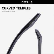 3Pcs Progressive Multifocal Reading Glasses, Rectangular Frame Ombre Color, Frosted Texture Temples, Unisex Reading Glasses - Gray+Orange+Red - View 8