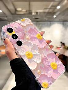 1 件花卉绘画设计透明软保护手机壳适用于三星 Galaxy A04e/12/A13/A14/A34/A50/A52/A53/A54/S21/S22/S23/S24/S25/S25 超防水防震防摔防刮 - 無色 - 查看 7