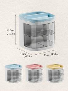 九格收纳盒桌面抽屉化妆品珠宝盒小物件透明多隔层整理首饰盒，九格抽屉式收纳盒珠宝盒储物防尘化妆品首饰杂物整理盒。