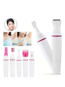 Battery-Powered Trimmer - Eyebrow/Nose/Body Hair Remover - Safe Blades For Face & Skin - Compact Travel Design (Battery Not Included)