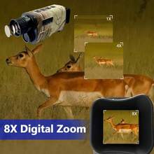 HD 1080P Night Vision Monocular With 7 - Level IR Adjustment, USB Rechargeable: Ideal For Hunting And Camping - Camouflage - View 4