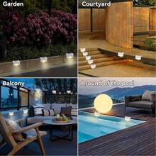 4pcs/8pcs/12pcs/16PC Solar Outdoor Step Lights, Solar Fence Lights, Outdoor Patio Lights, Solar Deck Lights, Solar In-Ground Lights, Solar Fence And Stair Lighting, Suitable For Fences, Steps, Courtyards, Decks, Backyards, And Paths.